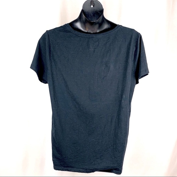 Faded glory black embroidered neckline tee shirt top , size 3x - Picture 3 of 4